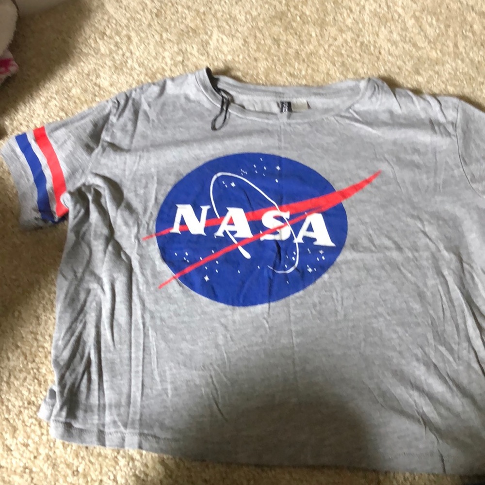 Grey Nasa Crop Top